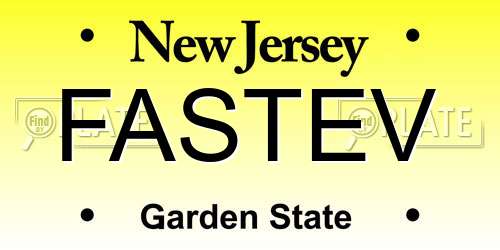 FASTEV New Jersey License Plate