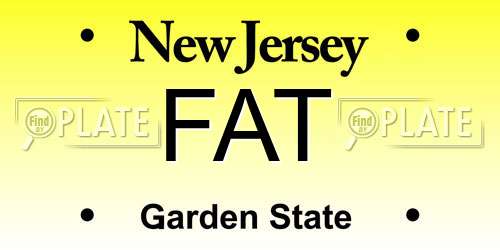 FAT New Jersey License Plate