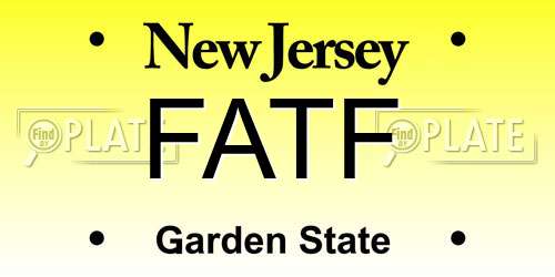 FATF New Jersey License Plate