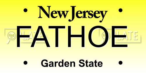 FATHOE New Jersey License Plate