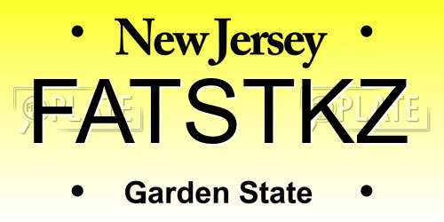 FATSTKZ New Jersey License Plate