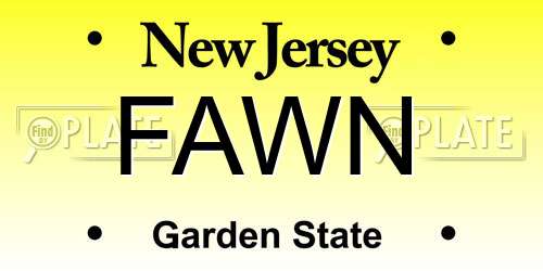 FAWN New Jersey License Plate