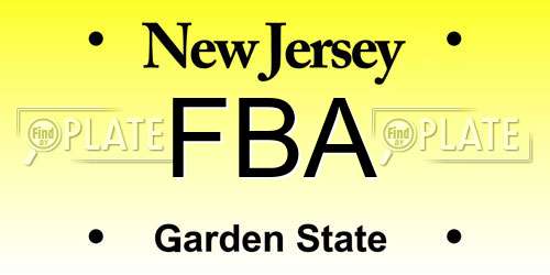 FBA New Jersey License Plate