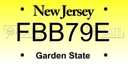 FBB79E New Jersey License Plate