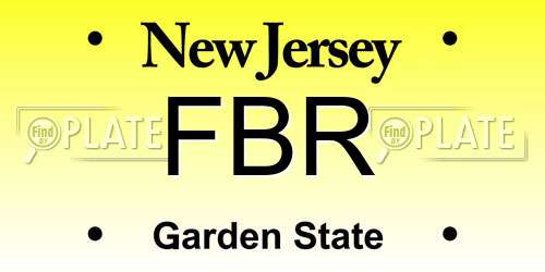 FBR New Jersey License Plate