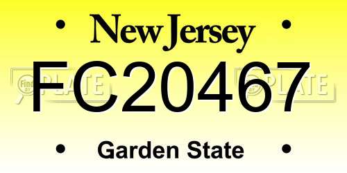 FC20467 New Jersey License Plate