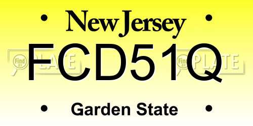 FCD51Q New Jersey License Plate