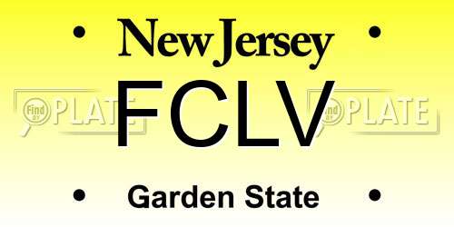 FCLV New Jersey License Plate