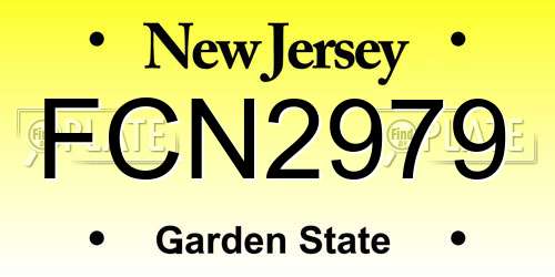 FCN2979 New Jersey License Plate