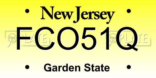 FCO51Q New Jersey License Plate
