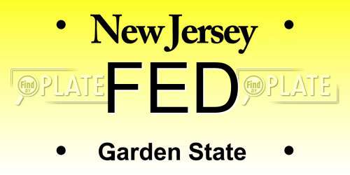 FED New Jersey License Plate
