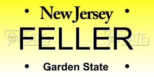 FELLER New Jersey License Plate