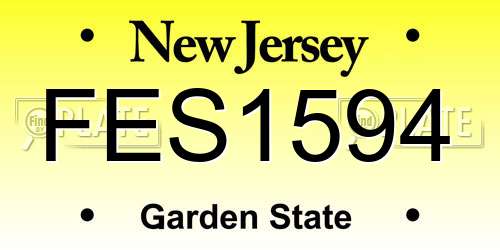 FES1594 New Jersey License Plate