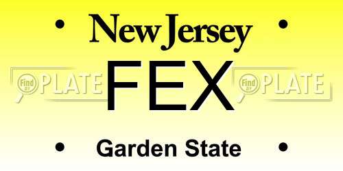 FEX New Jersey License Plate