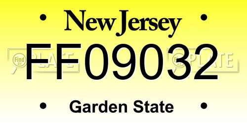 FF09032 New Jersey License Plate