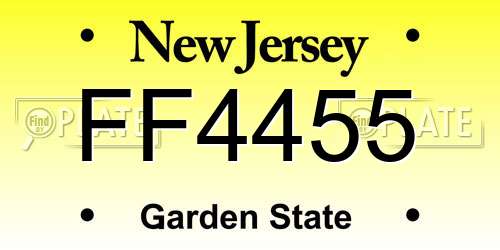 FF4455 New Jersey License Plate