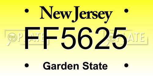 FF5625 New Jersey License Plate