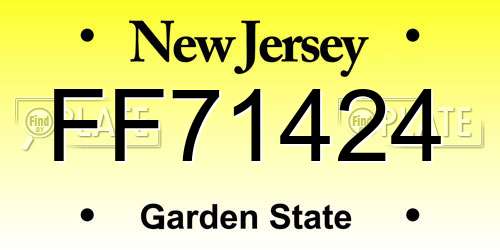 FF71424 New Jersey License Plate