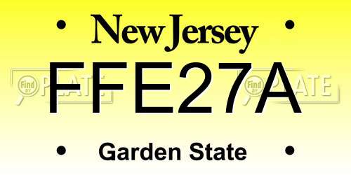 FFE27A New Jersey License Plate