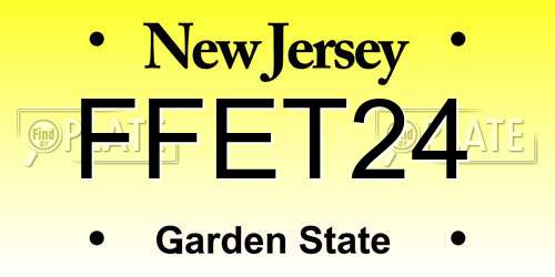 FFET24 New Jersey License Plate
