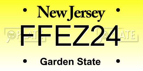 FFEZ24 New Jersey License Plate