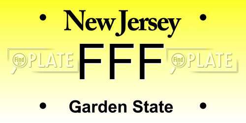 FFF New Jersey License Plate