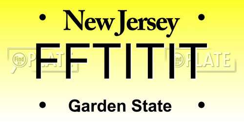 FFTITIT New Jersey License Plate