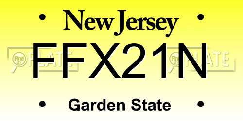 FFX21N New Jersey License Plate
