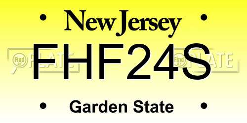 FHF24S New Jersey License Plate
