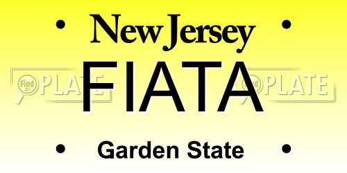 FIATA New Jersey License Plate
