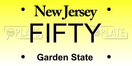 FIFTY New Jersey License Plate