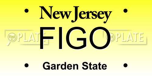 FIGO New Jersey License Plate