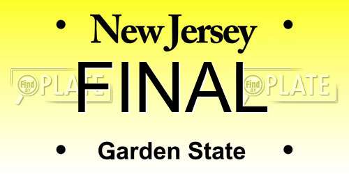 FINAL New Jersey License Plate