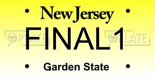 FINAL1 New Jersey License Plate