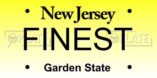 FINEST New Jersey License Plate