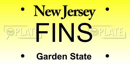 FINS New Jersey License Plate
