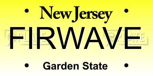 FIRWAVE New Jersey License Plate