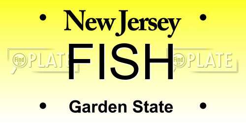 FISH New Jersey License Plate
