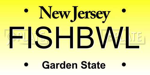 FISHBWL New Jersey License Plate