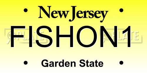 FISHON1 New Jersey License Plate