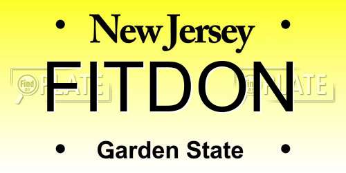 FITDON New Jersey License Plate