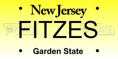FITZES New Jersey License Plate