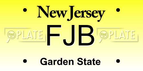 FJB New Jersey License Plate