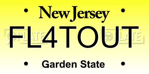 FL4TOUT New Jersey License Plate