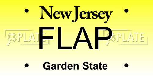 FLAP New Jersey License Plate