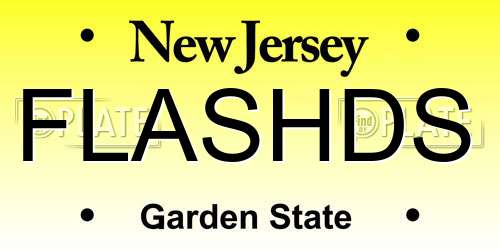 FLASHDS New Jersey License Plate