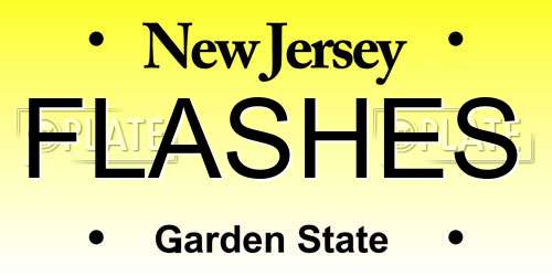 FLASHES New Jersey License Plate
