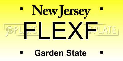 FLEXF New Jersey License Plate