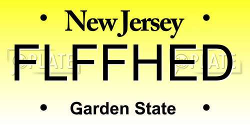 FLFFHED New Jersey License Plate