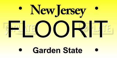 FLOORIT New Jersey License Plate